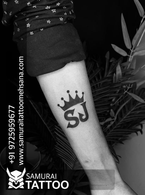 Sj Tattoo, Letter S Tattoo, Sj Logo, Font Tato, J Tattoo, Heart Tattoo Designs, Tattoo Font, Samurai Tattoo, Tattoo Placement