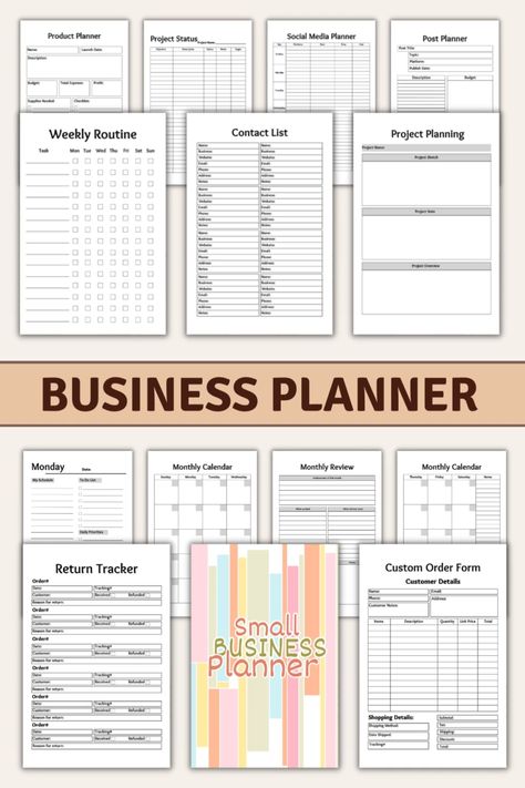 Printable Small Business Planner for New Business Owners ramadandayplannerprintable freeprintablekidsplanner #tidbitsdigitalplanners🌾. Small Business Planner Free Printables, Free Business Printables, Business Daily Planner, Business Planner Printables, Small Business Printables, Business Binders, Daily Planner Printables Free, Planner Writing, Business Printables