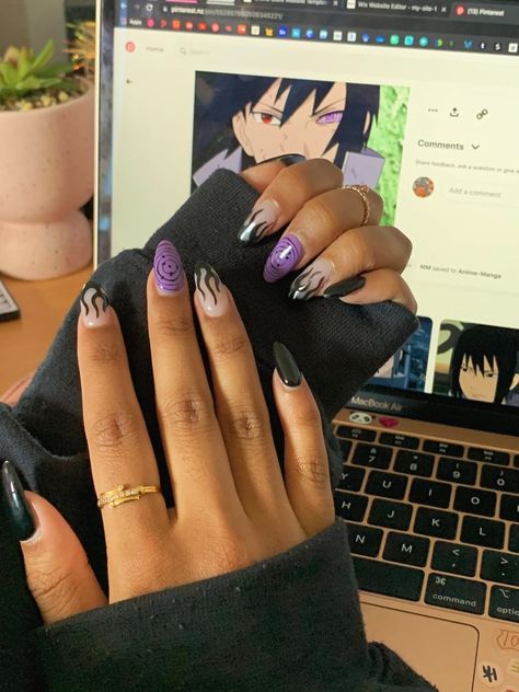 Sasuke Nails, Inspired Nails, Convenience Store Products, Engagement Rings, Nails, Pins, Quick Saves