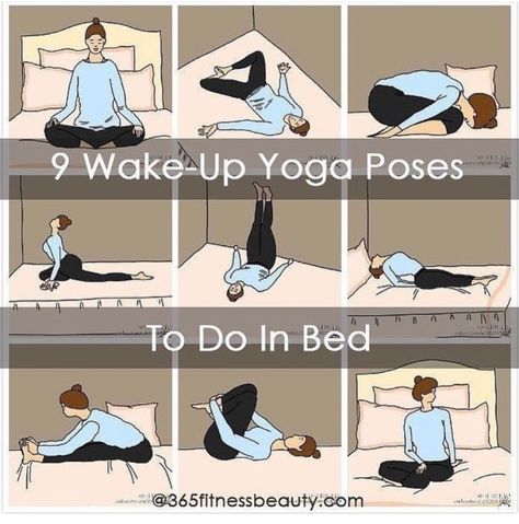 Yoga Poses For Waking Up, Stretches To Do In Bed In The Morning, Easy Wake Up Stretches, Yoga In The Morning Wake Up, Yoga Poses Morning Wake Up, Bed Yoga Morning Wake Up, Morning Stretches Wake Up Beds, Yoga Poses To Do In Bed, Yoga Poses In Bed