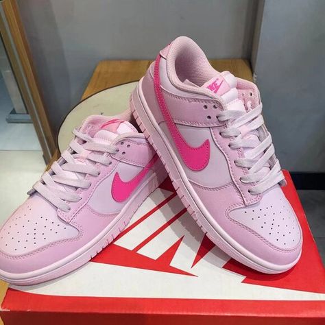 Nike Dunk Low Triple Pink GS Nike Dunk Low Triple Pink, Nike Dunk Low, Dunk Low, Nike Dunk, Nike Dunks, Nike Shoes, Nike, Brand New, For Women