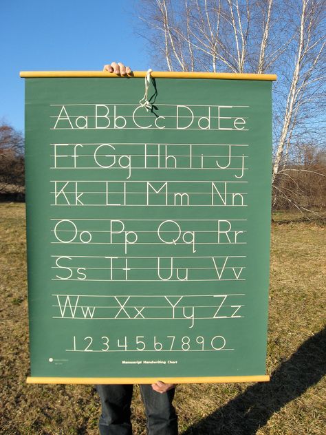 Vintage+Classroom+Alphabet+Hanging+Chart Educated Book, Vintage Classroom Decor, Outdoor Preschool, Shabby Chic Classroom, Vintage Classroom, Classroom Alphabet, Homeschool Space, Alphabet Chart, Homeschool Decor