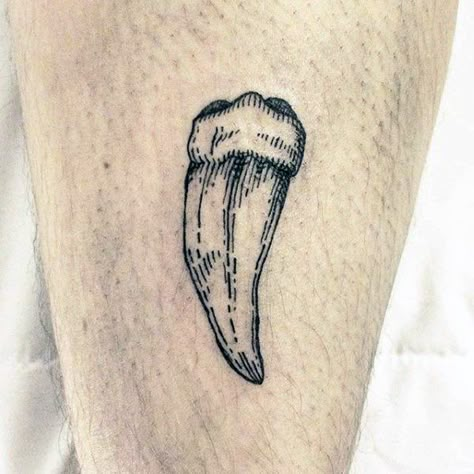 Mens Shark Tooth Minimalist Woodcut Tattoo Cat Tooth Tattoo, Canine Tooth Tattoo, Canine Teeth Tattoo, Dog Teeth Tattoo, Cute Shark Tattoo, Shark Tooth Tattoo, Witchy Tattoos, Tooth Tattoo, Etching Tattoo