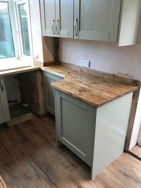 Rustic Kitchen Worktops, Scaffold Board Worktop, Scaffold Board Kitchen, Scaffold Board Kitchen Worktop, Scaffold Board Kitchen Shelves, Solid Oak Kitchen Worktop, Kitchen Surface, Wooden Worktops, Wood Worktop