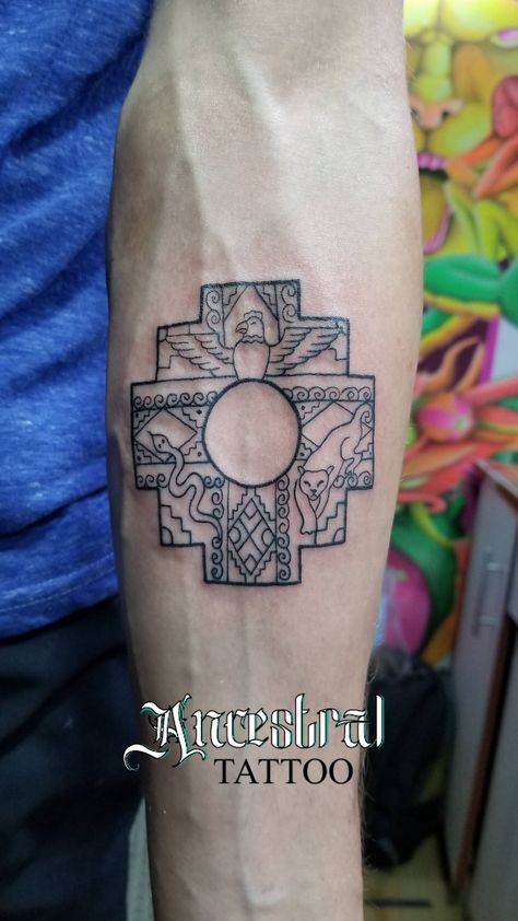 #chakana #incatattoo #incatrilogy #art.   Artista: #josephherrera / ancestral cusco tattoo Peru Tattoo, Inca Art, Inca Tattoo, Scar Tattoo, Body Is A Temple, Cross Tattoo, Great Tattoos, Tattoo Ink, Cute Tattoos