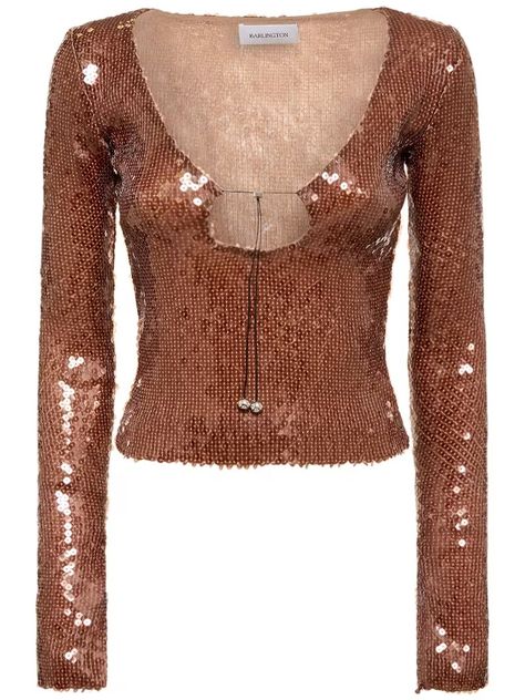 Lvr exclusive solaris sequined top - 16arlington - Women | Luisaviaroma Early 2000 Fashion, Ibiza Outfits, Frock Fashion, Sequined Top, Clothing Websites, Indie Fashion, Sequin Top, Fashion Killa, Clothing Items