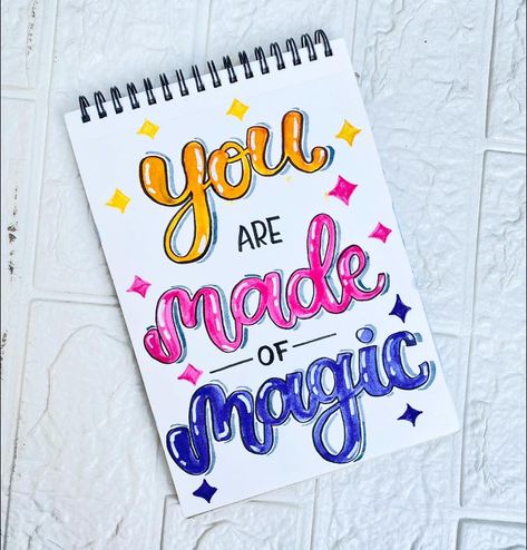 You are made of magic ✨✨ @highlight #calligraphy #calligraphylettering #calligraphyart #calligraphymasters #calligraphylove #calligraphypractice #lettering #letteringart #letteringchallenge #letteringdaily #handlettering #handletteringchallenge #handletteringpractice #handletteringdaily #bujospread #bujoinspiration #bujocommunity #bujo #brushpens #brushpen #brushpencalligraphy #brushpenlettering #handwriting #handwritingchallenge #handwritingchallenge #handwritingclasses Calligraphy Highlighting, Handlettering Styles, Brush Pen Lettering, Doodle Quotes, Hand Lettering Practice, Calligraphy For Beginners, Lettering Challenge, Lettering Art, Hand Lettering Art