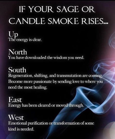 Good to know....... @crystalsntherapy  Next time you light a candle or burn incense check the direction of the smoke.  Follow👉… Smudging Prayer, Magia Das Ervas, Magic Spell Book, Candle Magick, Wiccan Spell Book, Witchcraft Spell Books, Energy Healing Spirituality, Witch Spell Book, Spiritual Cleansing