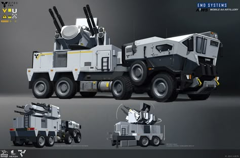 Anti Aircraft Concept, Sci Fi Truck, Container Concept, Future Military, Truck Concept, Sci Fi Tank, Vehicle Concept, Anti Aircraft, Concept Vehicles Sci Fi