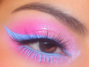 Baby Pink Eyeshadow, Maquillage On Fleek, Pastel Makeup, Cute Eye Makeup, Barbie Makeup, Eye Makeup Designs, Cool Makeup, Creative Eye Makeup, Winged Liner