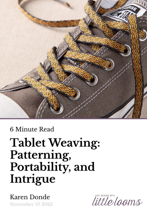 Tablet Weaving: Patterning, Portability, and Intrigue Inkle Weaving Patterns, Rigid Heddle Weaving Patterns, Tablet Weaving Patterns, Medieval Crafts, Inkle Weaving, Weaving Loom Projects, Inkle Loom, Rigid Heddle Weaving, Card Weaving