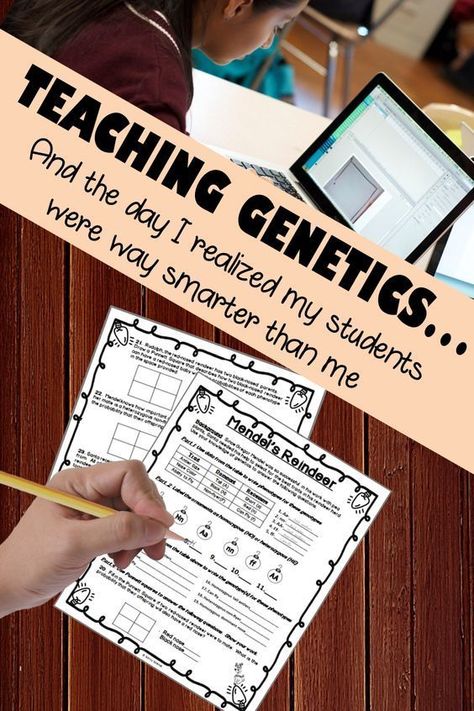 Genetics Activities, Teaching Middle School Science, Punnett Squares, Middle School Science Classroom, School Biology, Middle School Science Teacher, Biology Classroom, 7th Grade Science, Classroom Anchor Charts