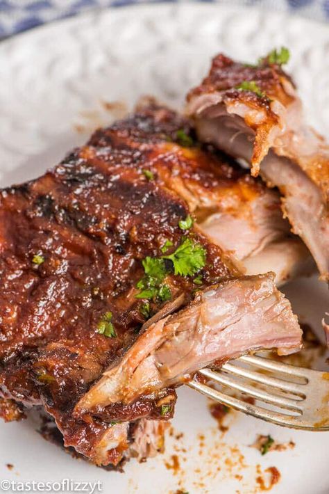 3 ingredient sweet & tangy pork rib marinade and hints for making the perfect, fork-tender pork ribs. Cook Ham In Oven, Pork Ribs Marinade, Ham In Oven, Ribs Marinade, Pork Loin Marinade, Pork Rib Marinade, Cook Ham, Honey Garlic Ribs, Rib Marinade