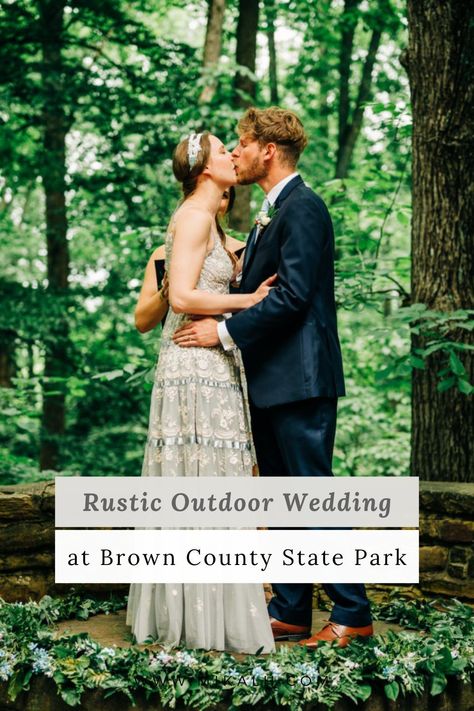 Park Wedding Decorations, Brown County State Park, University Of Indianapolis, Outdoor Rustic Wedding, Turkey Run State Park, Brown County Indiana, Brown County, Rustic Outdoor Wedding, Indianapolis Wedding