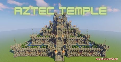 Temple Minecraft, Aztec Architecture, Aztec Temple, Symmetry Design, Ancient Aztecs, Minecraft 1, Minecraft Mods, The Monks, To Study