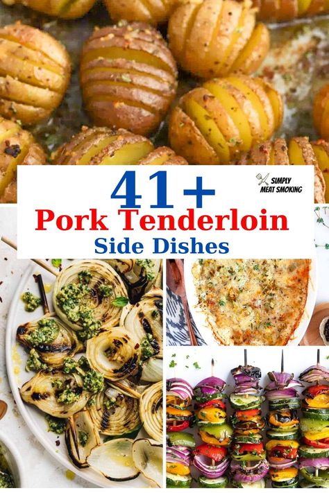 47 Pork Tenderloin Side Dishes (Best Recipes) - Simply Meat Smoking Pork Tenderloin Meals, Side Dishes For Pork Tenderloin, Tenderloin Side Dishes, Pork Tenderloin Side Dishes, Side Dishes For Pork, Pork Tenderloin Sides, Smoked Corn On The Cob, Squash Macaroni And Cheese, Pesto Salad Recipes