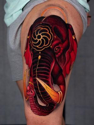 Tattoo Patterns Design, Illustrative Tattoo, Colored Tattoo, Neo Tattoo, Hyper Realistic Tattoo, Tattoo Patterns, Elephant Tattoo Design, Cute Tattoo, Tattoo Magazine