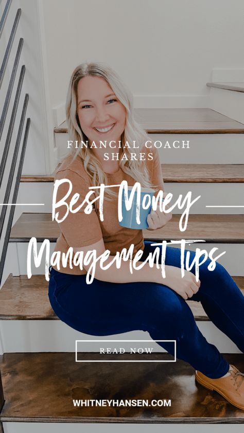 Financial coach shares 5 tips to manage your money better - Whitney Hansen | Money Coaching Financial Coaching Business, Finance Coach, Performance Coaching, Money Coaching, Financial Coaching, Money Coach, How To Get Money Fast, Managing Money, Literacy Coaching