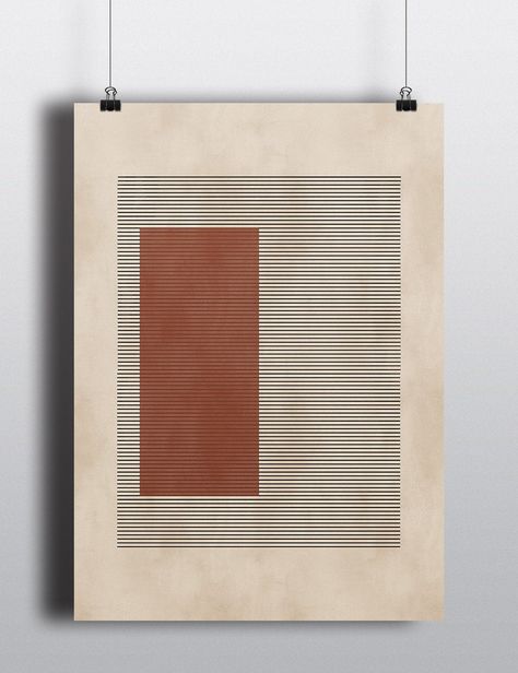 "Burnt Orange Mid Century Modern Graphic Print, Scandinavian Geometric Art, Geometric Mid Century, Minimal Scandinavian Art, Printable Art PRINT IT AND FRAME IT YOURSELF! THIS IS AN INSTANT DOWNLOAD FILE. NO PHYSICAL PRODUCT WILL BE SENT. HOW IT WORKS IN 3 STEPS: ○ After checkout you will be directed to a page to download your file instantly. ○ You can access the file anytime by viewing your Etsy purchase page. ○ You'll download the size guide and a file where there will be the links to download Printmaking Abstract, Mid Century Minimal, Orange Mid Century Modern, Cuadros Diy, Minimal Scandinavian, Decorative Paintings, Minimal Wall Art, Printable Art Prints, Etsy Printable Art