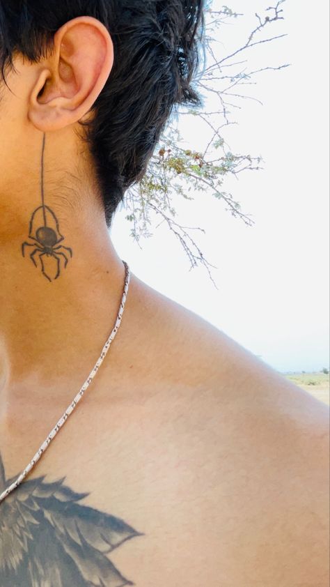 Spider Tattoo Men Neck, Spider Neck Tattoo Men, Spider Tattoo For Men, Spider Tattoo Men, Tattoo 2023, Stylish Mens Suits, Spider Tattoo, Neck Tattoo, Fashion Model