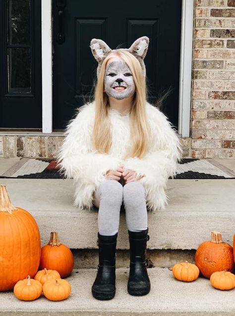 Wearwolf Costume For Kids, Diy Wolf Costume Kids, Toddler Werewolf Costume, Kids Wolf Costume, Diy Wolf Costume, Girls Wolf Costume, Girl Werewolf Costume, Wolf Costume Women, Wolf Costume Diy