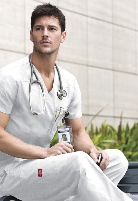 Doctor Outfit Male, Doctor Uniform Men, Male Nurse Uniform, Scrubs Photoshoot, Medical Scrubs Men, Knit Pocket, Doctor Outfit, Male Doctor, Men's Uniforms