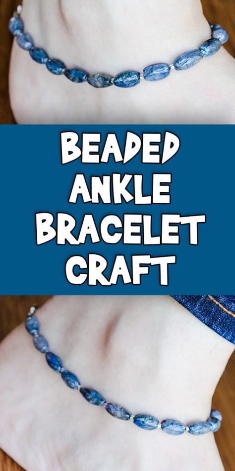 Beaded Ankle Bracelet Craft Safety Pin Bracelet, Diy Elastic, Anklets Diy, Ankle Bracelets Diy, Buy Wholesale Jewelry, Homemade Bracelets, Beading For Kids, Bracelet Craft, Beaded Ankle Bracelets