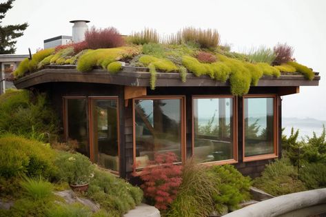 Green Roof Residential, Eco Roof, Roof Plants, Intensive Green Roof, Green Roof Planting, Mini Chalet, Living Green Roof, Green Roof Garden, Earth Sheltered Homes