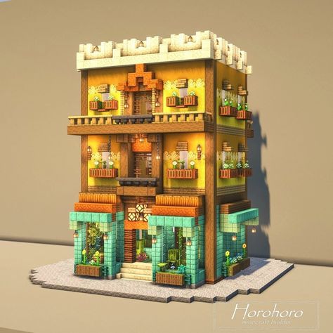 Shopping District Minecraft, Shop Interior Minecraft, Minecraft Street House, Minecraft Shop Design, Minecraft Shopping District, Shops Minecraft, Minecraft Shop Interior, Cute Minecraft Shops, Shop In Minecraft