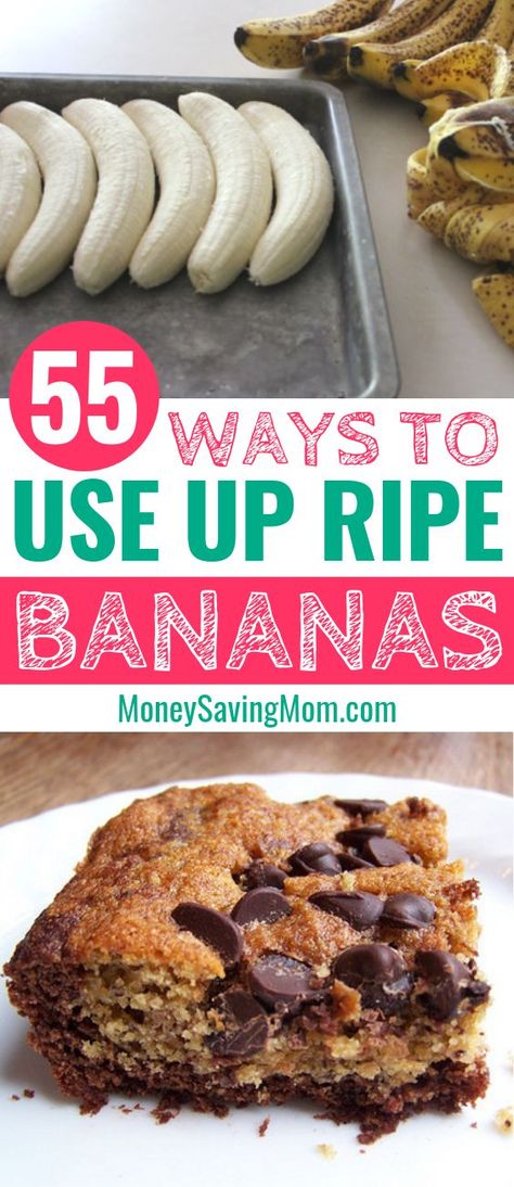 Stop wasting bananas! Check out this HUGE list of ways to use up those almost-black bananas on your kitchen counter! #easyrecipe #kitchenhack #bananas Use Up Bananas, Cheap Food Recipes, Use Up Ripe Bananas, Cheap Dinner Ideas, Healthy Meal Planning, Homemade Recipes Dessert, Budget Cooking, Cheap Food, Easy Pasta Dishes