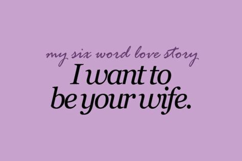 6 Word Stories, Six Word Story, Six Words, Word Love, Cosmetics Bag, Lovey Dovey, Cute Love Quotes, I Want To Be, Marry You