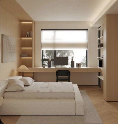 Small Bedroom Interior, Condo Interior, Small Room Design, Room Design Bedroom, Bedroom Layouts, The Bedroom, Aesthetic Bedroom, Home Room Design, Home Office Design