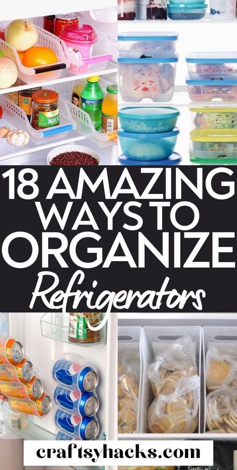 Sharing 18 fridge organization ideas that are worth trying! These are very helpful if you have kids and want to increase fridge storage. French Door Fridge Organization, Small Refrigerator Organization, Fridge Organization Dollar Store, Small Fridge Organization, Fridge Organization Hacks, Fridge Organization Ideas, Storage Hacks Diy, Life Hacks Organization, Small Fridges