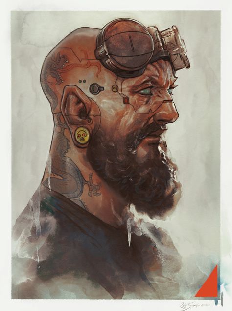 ArtStation - The Mechanic , Rafael Sarmento Mechanic Character, Friend Crush, The Mechanic, Watercolor Paper Texture, Indie Comic, Ink Brush, Watercolor Brushes, Digital Watercolor, Traditional Paintings