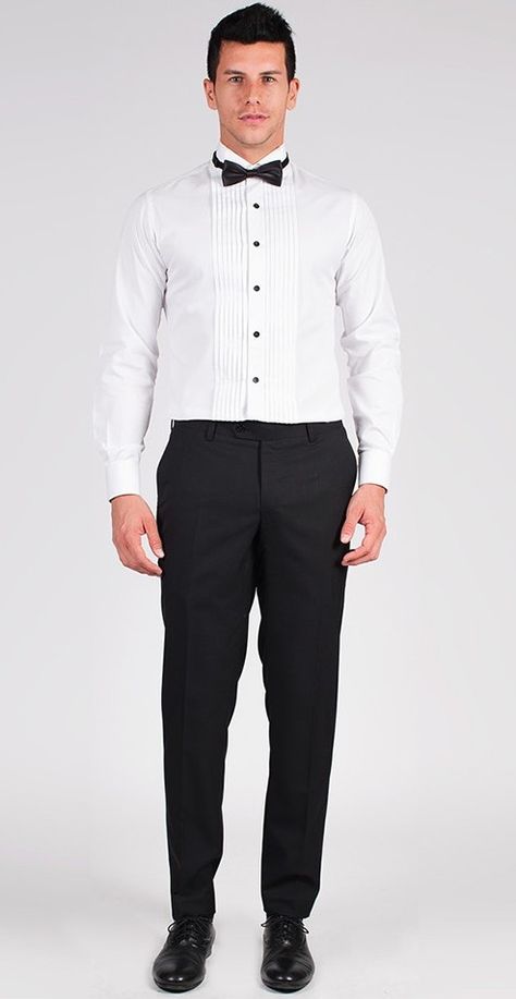 Waiter Uniform Design, Tux Shirt, Waiter Uniform, Stylish Men Wear, White Tux, Custom Dress Shirts, Formal Look, Hotel Uniform, Formal Tuxedo