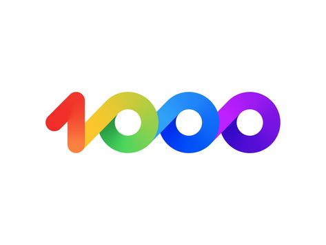 1000 Followers! by Victor Murea 1000 Number, Vision Logo, Logomark Design, Signs Design, 1000 Followers, Logo Number, Make Your Logo, Number Design, Logo Sign