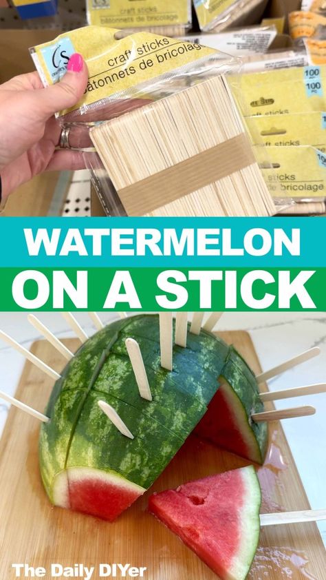 watermelon
bbq
party food
kids food Watermelon On Sticks, Watermelon With Popsicle Sticks, Watermelon On A Stick, Watermelon Sticks, Bbq Hacks, Cut Watermelon, Bbq Food, Backyard Bbq, Yummy Desserts