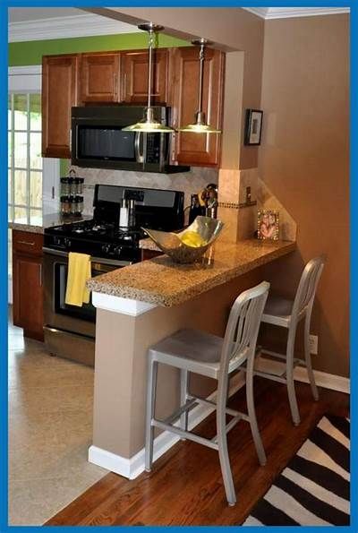 Jazz Up Your Kitchen With Trendy Small Kitchen Bar, Small Kitchen Counter, Kitchen Open Concept, Kitchen Bar Design, Small Modern Kitchens, Architecture Unique, Kitchen Bar Table, Outdoor Kitchen Bars, Kitchen Remodel Cost