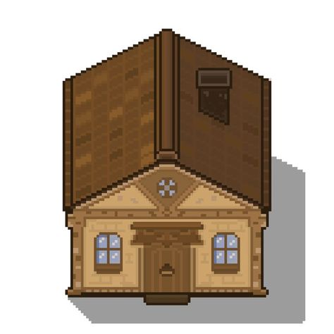 Pixel House Game, Pixel Art House 2d, Pixel Art Building 2d, Pixel Art House Top Down, Pixel House Art, Building Pixel Art, Pixel Art House, Pixel House, Piskel Art