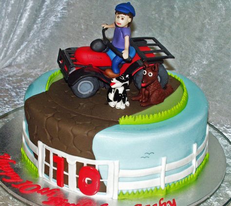 Quad Bike Cake, Bike Cake, Birthday Msgs, Bike Cakes, Cake With Chocolate Ganache, Millionaire Shortbread, Chocolate Mud Cake, Cake Central, Mud Cake