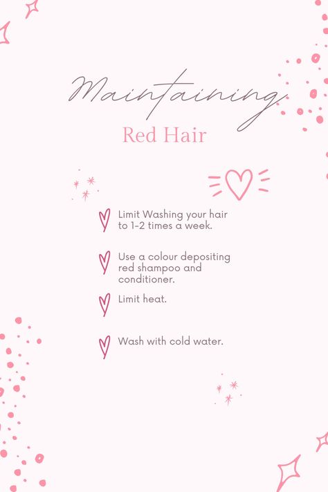 4 Simple tips to help keep your red hair shiny and vibrant. Red hair is one of the hardest hair colours to maintain. These hacks should help maintain that colour in between salon visits. Red Hair Tones, 2024 Workout, Red Hair Outfits, Red Shampoo, Vibrant Red Hair, Red Copper Hair Color, Copper Red Hair, Copper Hair Color, Copper Red