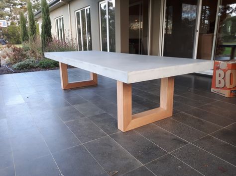 Outdoor concrete tables  - Snap Concrete Concrete Outdoor Dining Table, Diy Concrete Patio, Concrete Outdoor Table, Concrete Table Top, Cement Table, Concrete Dining Table, Diy Dining Table, Diy Dining, Concrete Furniture