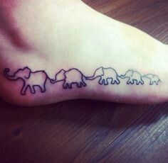 Tattoo elephant Mandala Foot Tattoo, Elephant Family Tattoo, Tattoo Elephant, Tatoo 3d, Foot Tattoos For Women, Sibling Tattoos, Elephant Tattoo, Arrow Tattoos, Elephant Tattoos