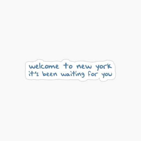 Welcome To New York Taylor Swift, New York Stickers Aesthetic, I Love New York Sticker, New York Stickers, Nyc Stickers, Nyc Poster, Collage Stickers, Welcome To New York, Wallpaper 2024