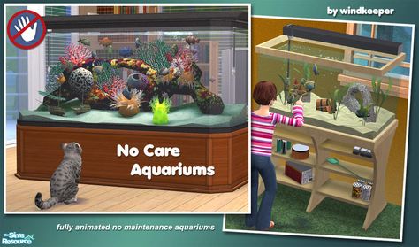 Sims 2 — No Care Aquariums by Windkeeper — Never have to feed your fish or clean the aquarium! Just buy one of the No Cc Packs, Sims 4 Builds, Sims 4 Cc Packs, Sims 2 Cc, The Aquarium, Sims Community, Sims 4 Build, Electronic Art, Free Sites