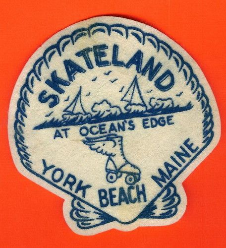 THRIFT SCORE...and more...: vintage Felt Patch... York Beach Maine, King Mackerel, Roller Skates Vintage, Jacket Patches, Hawaii Vintage, Felt Patch, Matchbox Art, Heart Patches, Retro Logos