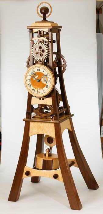 M12 Clock Wooden Gear Clock, Wooden Clocks, Wooden Gears, Gear Clock, Mechanical Clock, Woodworking Furniture Plans, Cool Clocks, Woodworking Inspiration, Deco Originale