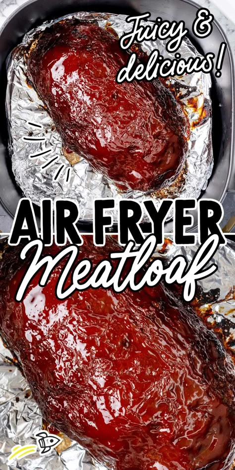 Air Fryer Recipes Meatloaf, Air Fryer Recipes Meat, Air Fryer Meatloaf, Ground Beef Meatloaf, Braised Chicken Recipes, Recipes Meatloaf, Meal For Dinner, Ground Beef Casseroles, How To Cook Meatloaf