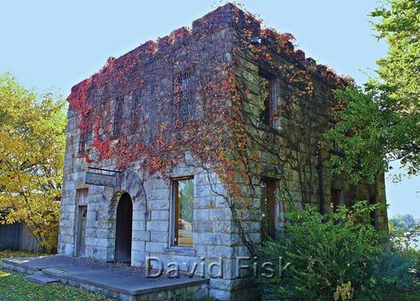 Ozark, AR - Old Franklin County Jail Arkansas History, Ozark National Forest, Stone Facade, Franklin County, County Jail, Scenic Byway, Photoshop Backgrounds, A Castle, Apple Butter