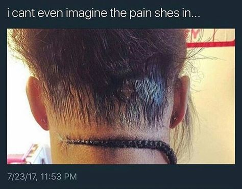 my hairdresser did me like that one time.. I shoulda cussed her out. Black Memes, Girl Problems, I Can Relate, Cool Stuff, Funny Tweets, Hair Humor, Memes Quotes, Funny Cute, Dankest Memes